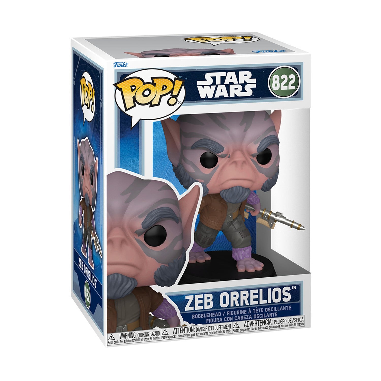 Funko Pop! Disney: Star Wars The Mandalorian & Grogu - Zeb Orrelios #822 Bobble-Head Vinyl Figure - Sunday Habit