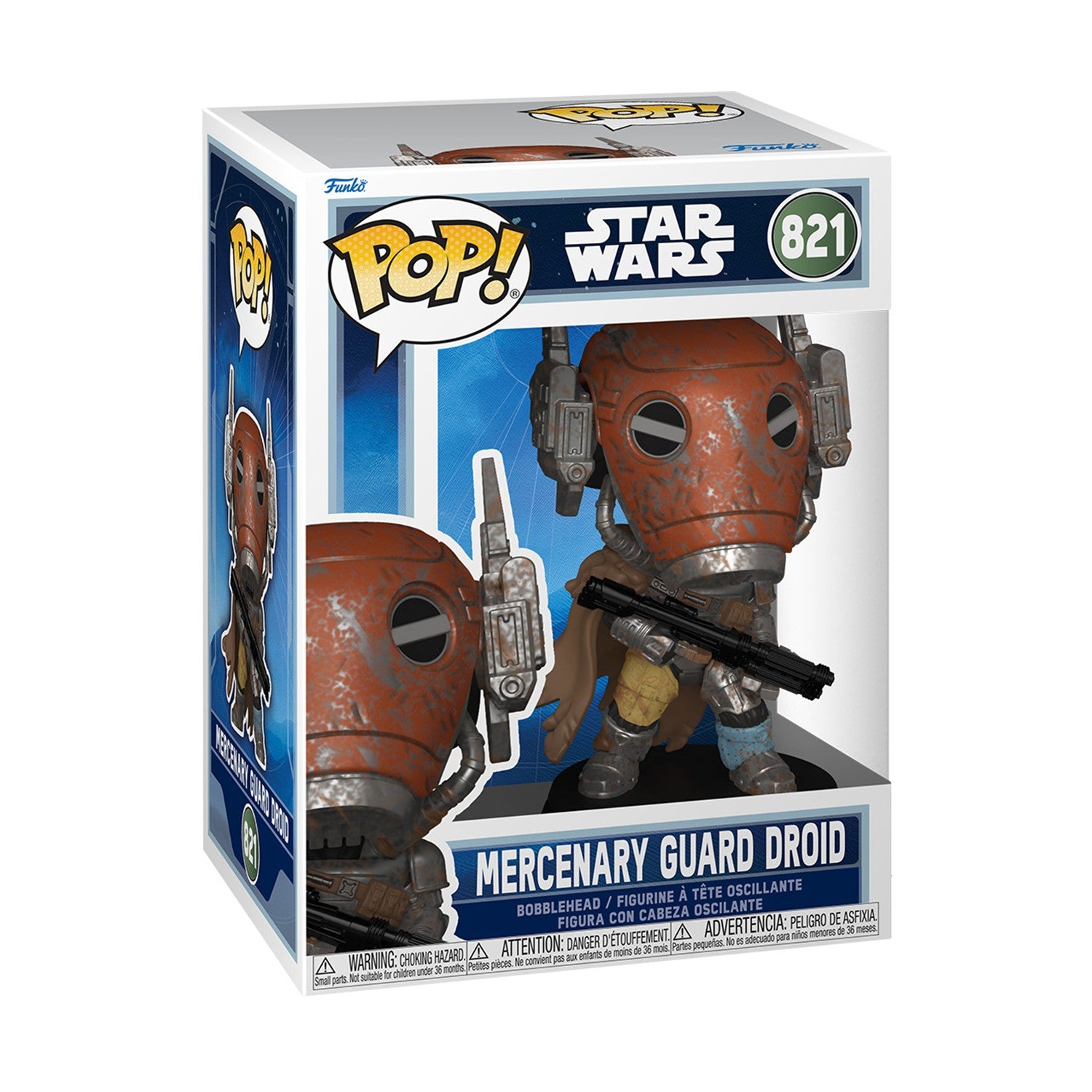 Funko Pop!: Star Wars (Mandalorian & Grogu) - Mercenary Guard Droid #821 Bobble-Head Vinyl Figure - Sunday Habit