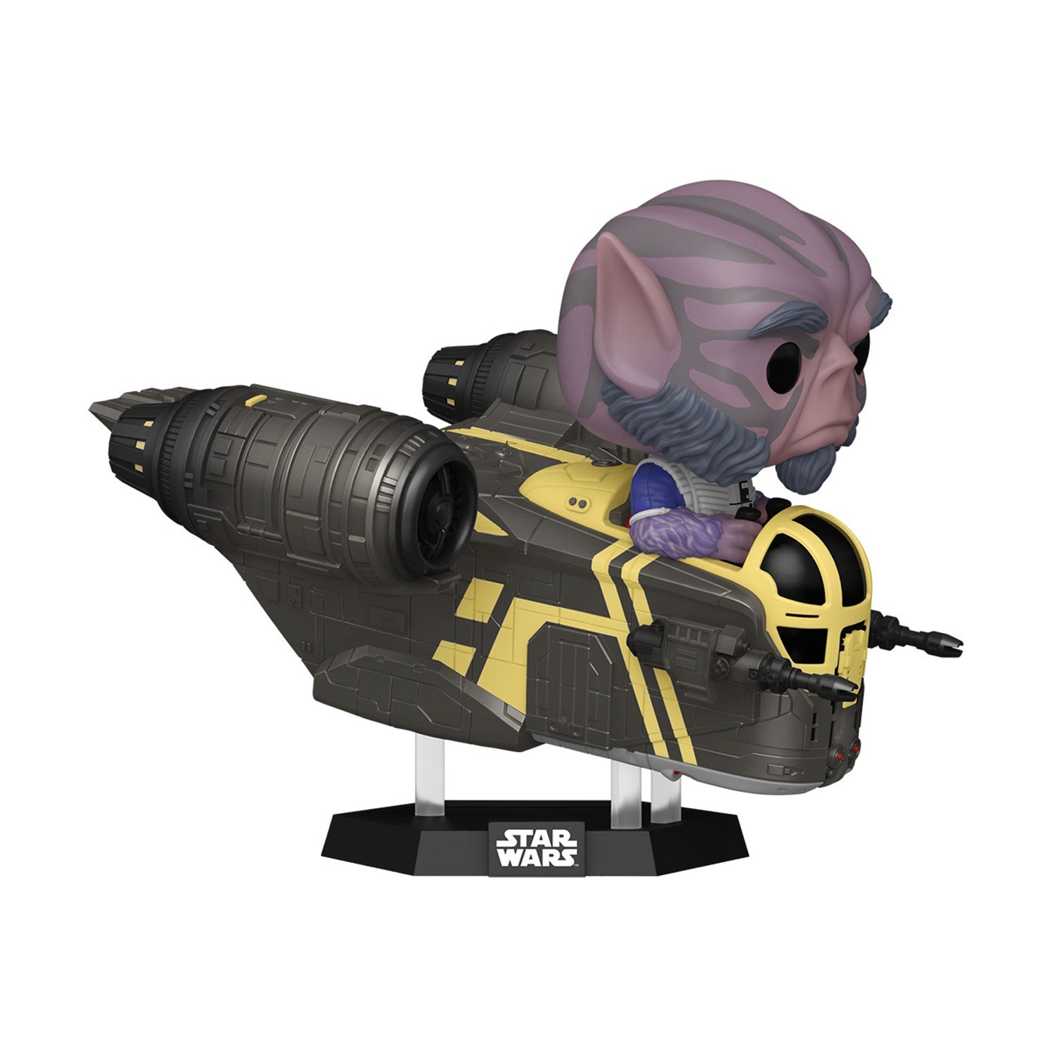 Funko Pop! Rides Deluxe: Star Wars - Zeb Orrelios in The Razor Crest #838 Bobble-Head Vinyl Figure - Sunday Habit