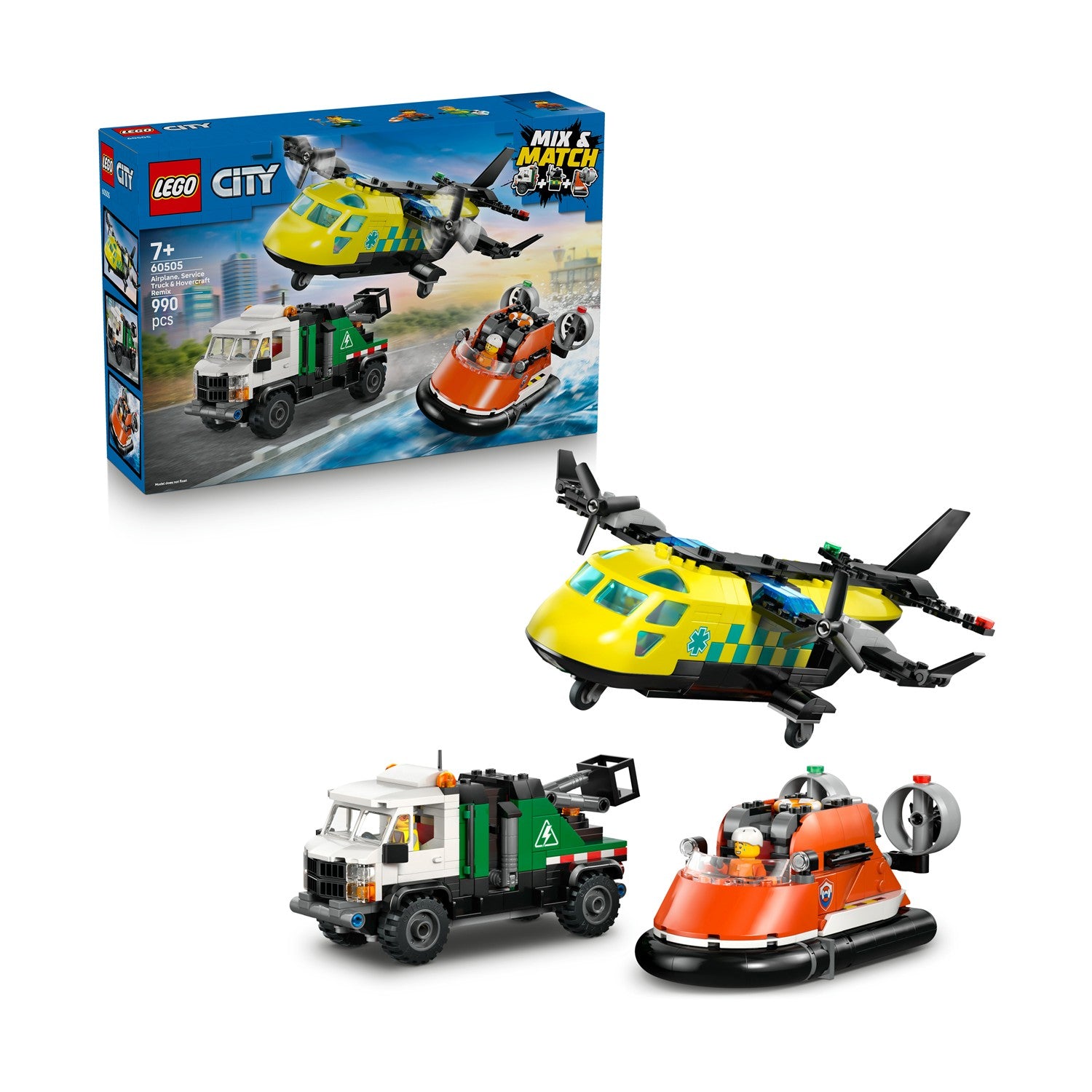 LEGO® City: Airplane, Service Truck & Hovercraft Remix (60505) - Sunday Habit