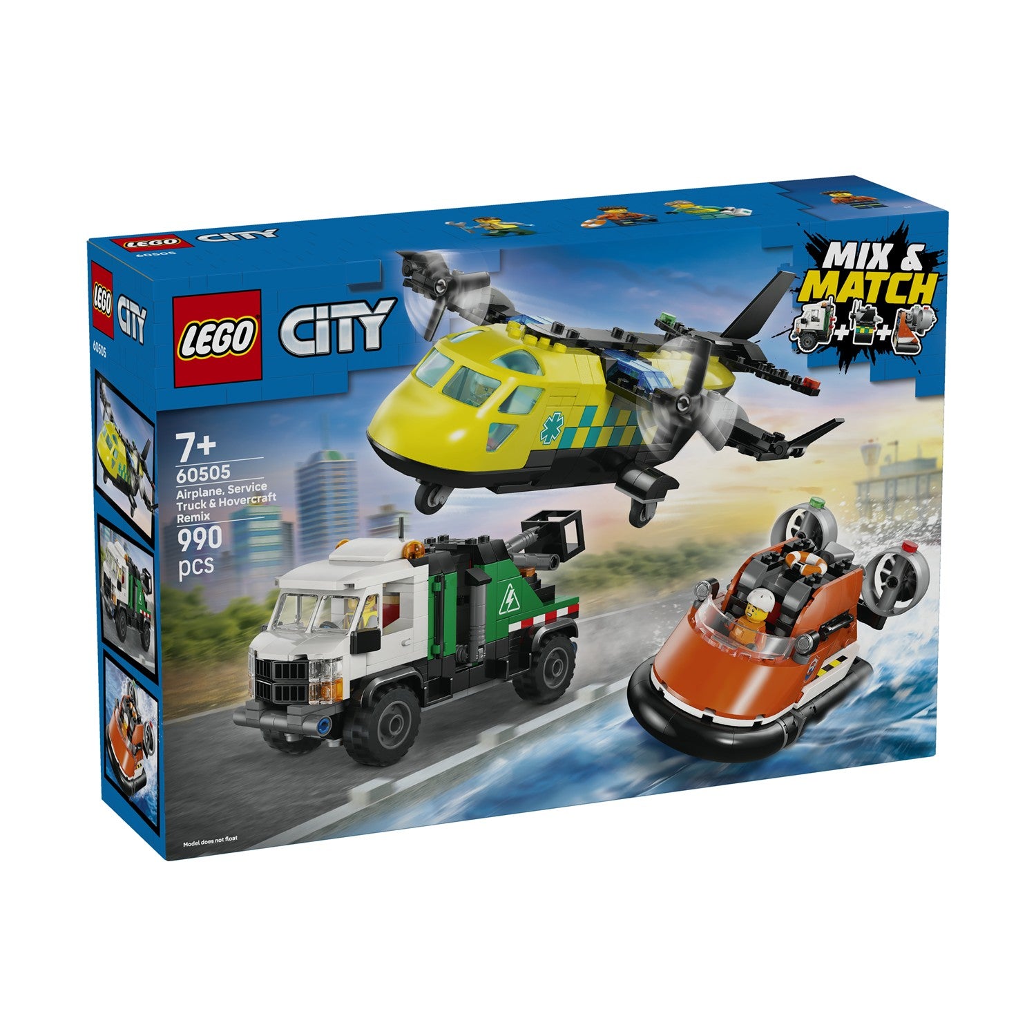 LEGO® City: Airplane, Service Truck & Hovercraft Remix (60505) - Sunday Habit