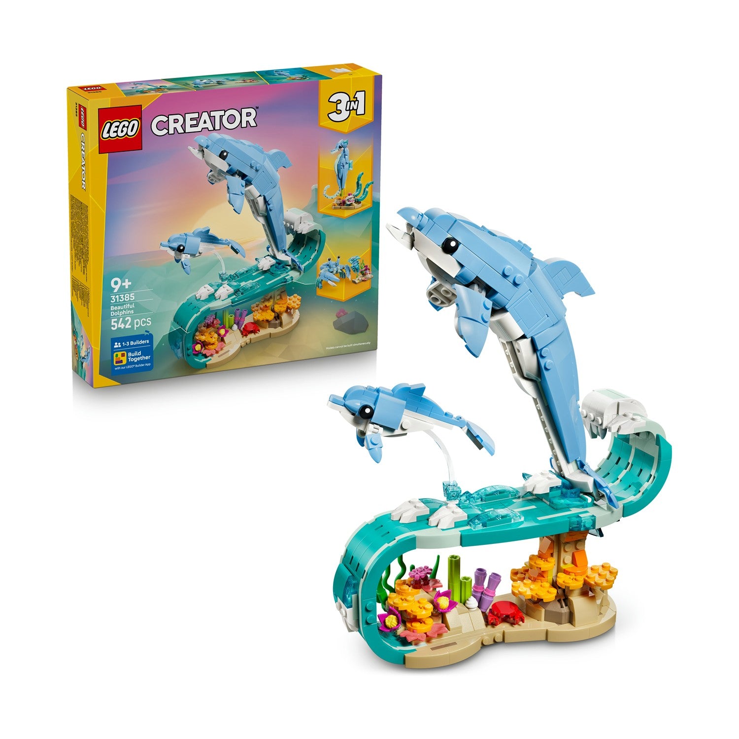 LEGO® Creator: Sea Animals: Beautiful Dolphins (31385) - Sunday Habit