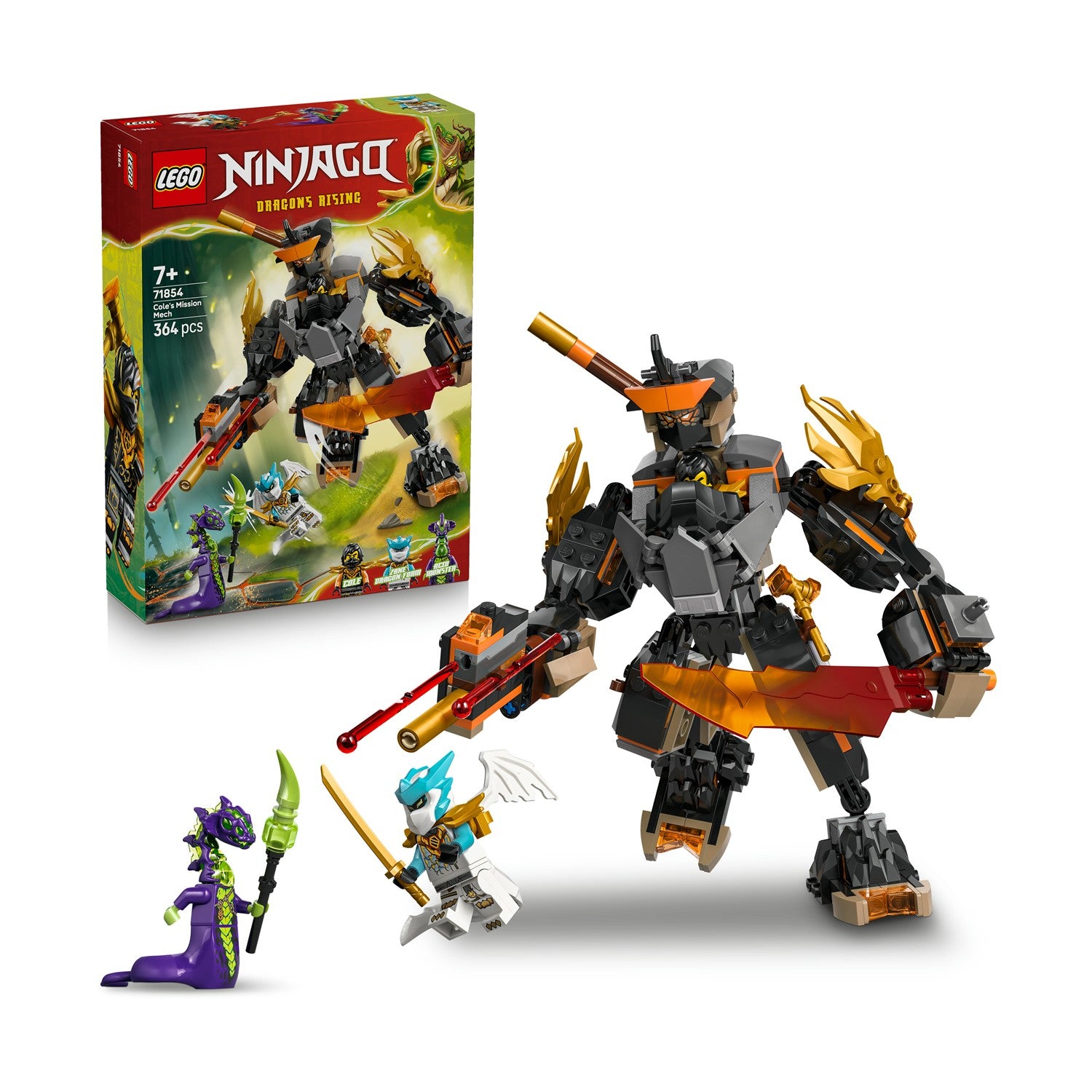 LEGO® NINJAGO®: Cole’s Mission Mech & Dragon Zane (71854) - Sunday Habit