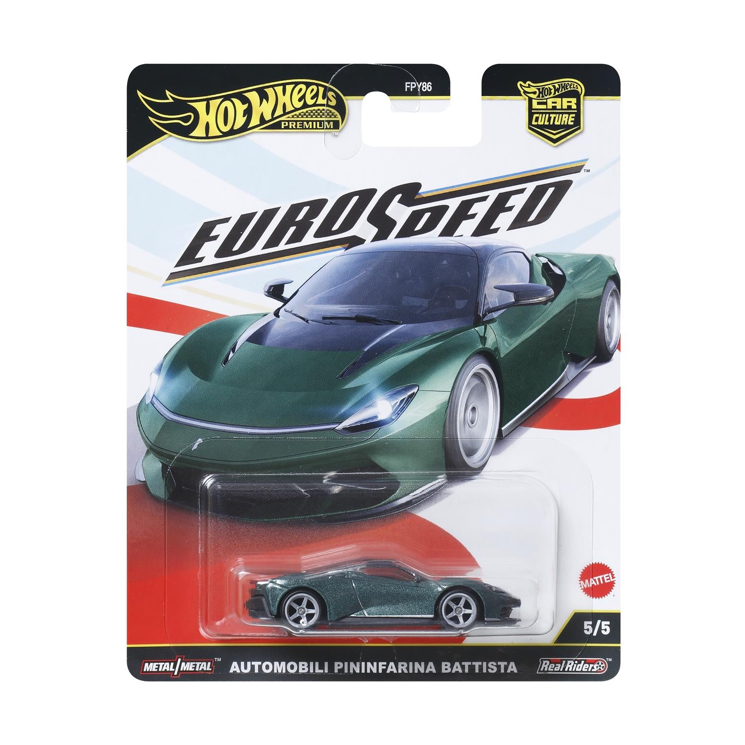 Mattel Hot Wheels Premium Car Culture: Euro Speed - Automobili Pininfarina Battista Vehicle (JBK77)