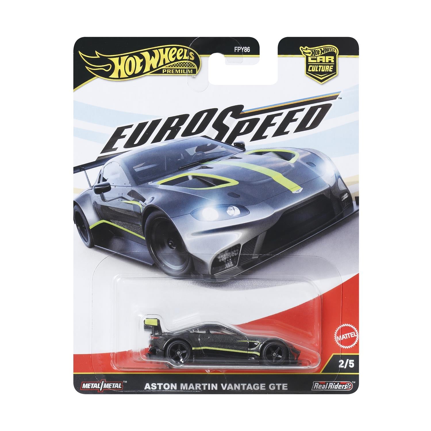 Mattel Hot Wheels Premium Car Culture: Euro Speed - Aston Martin Vantage GTE Vehicle (JBK76)