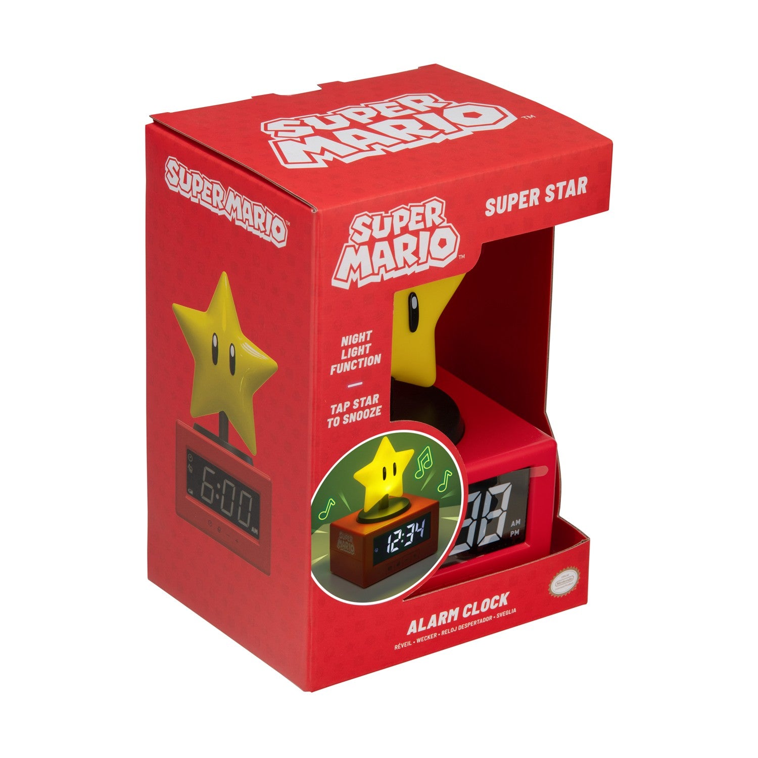 Paladone Icons: Super Mario - Super Star Alarm Clock (PP13708NN) - Sunday Habit