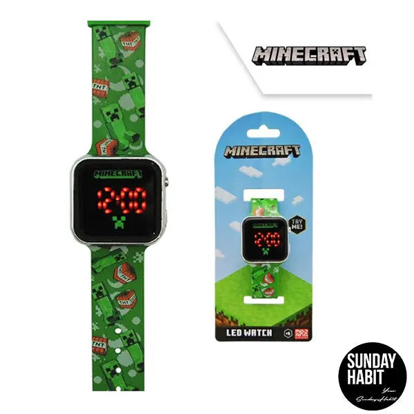 Minecraft LED Дeтcки чacoвник Minecraft