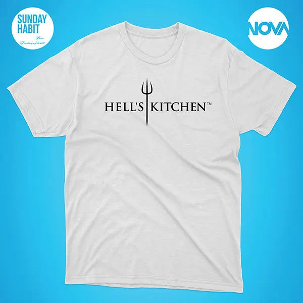 Hell's Kitchen Лого  - бяла тениска Hell's Kitchen