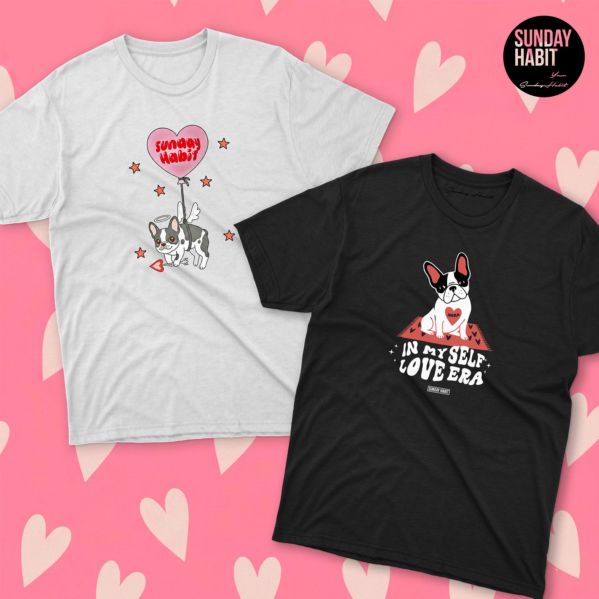 🩷 1+1 за МОМИЧЕ - черна тениска + бяла тениска