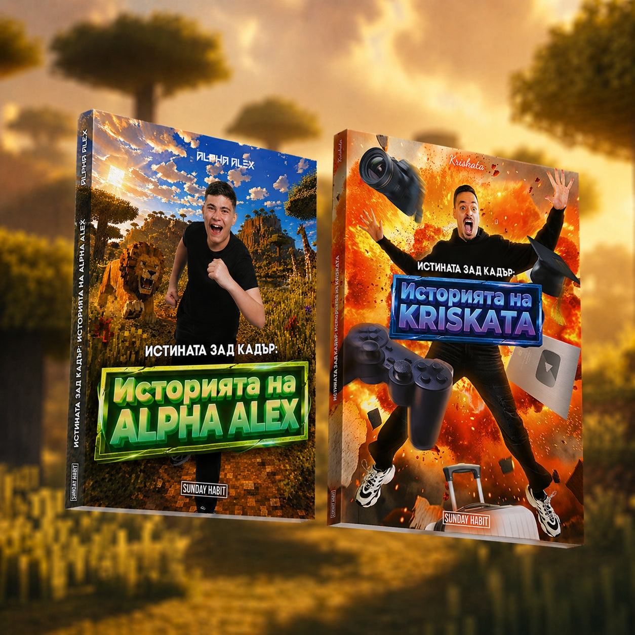 PRE-ORDER: Историята на Alpha Alex + историята на Kriskata - две книги + автографи