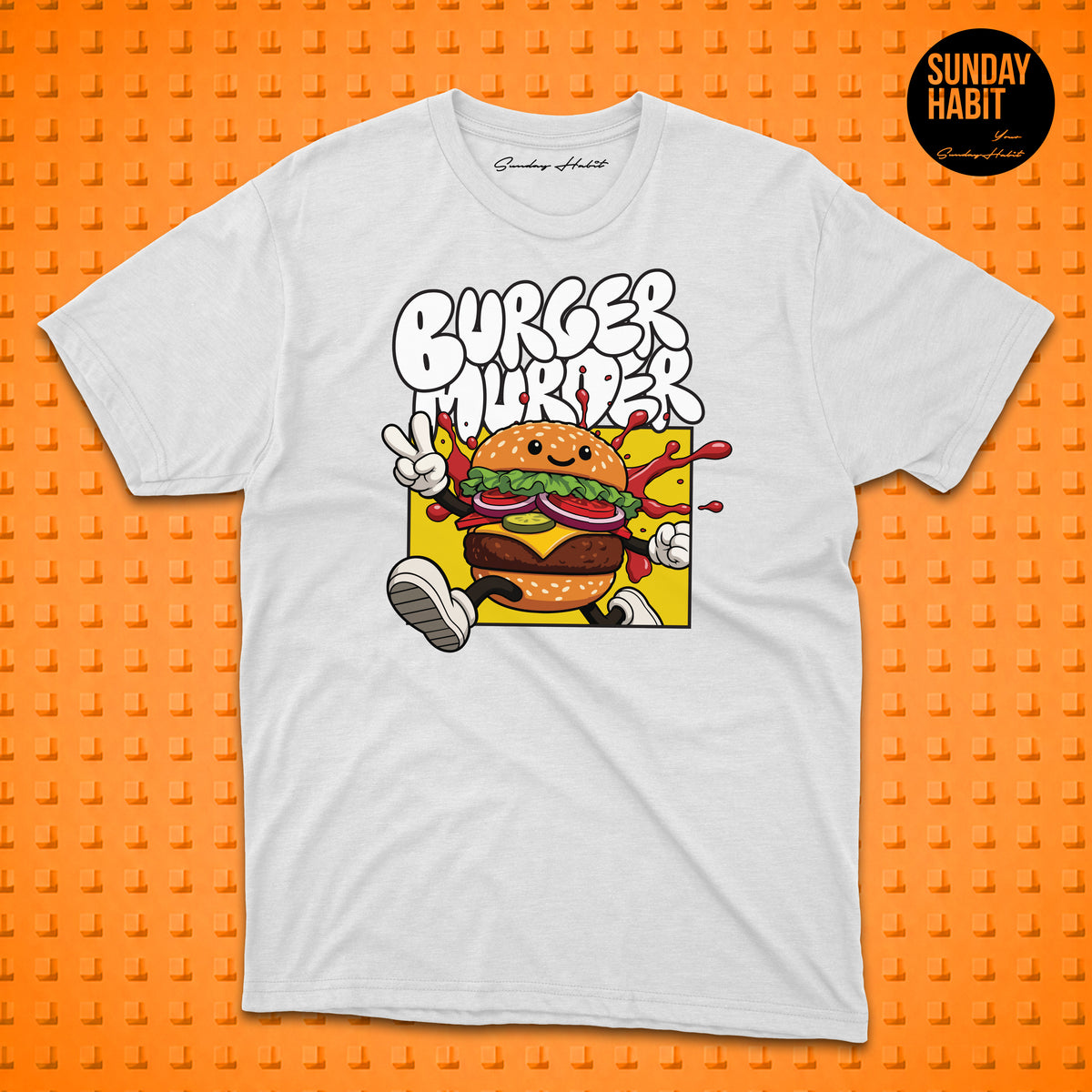 Burger Murder - бяла тениска