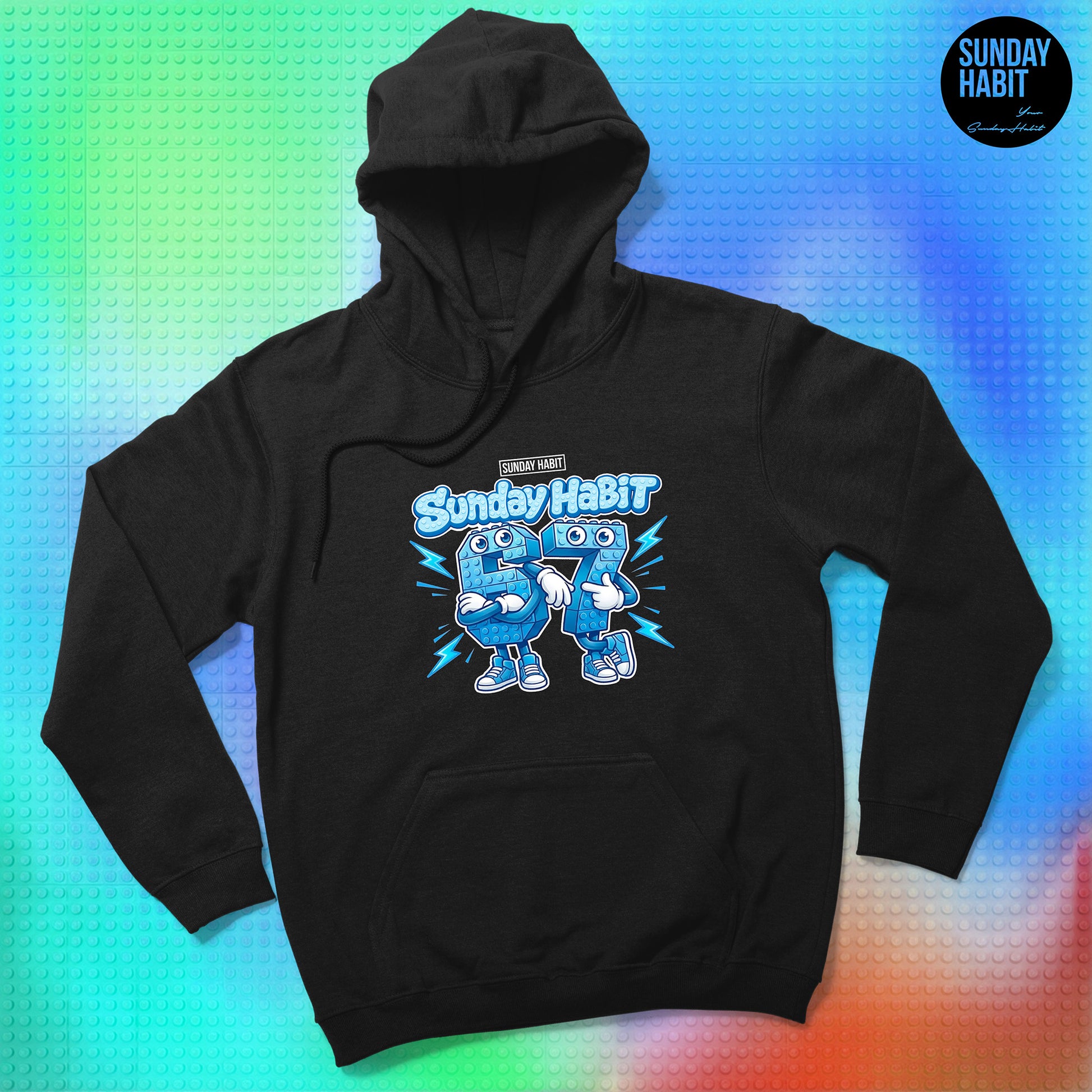 7в1 6-7 Комплект СИН ЦВЯТ - худи + чорапи + чаша + 3 тетрадки + светеща гривна + подаръчна кутия - Sunday Habit