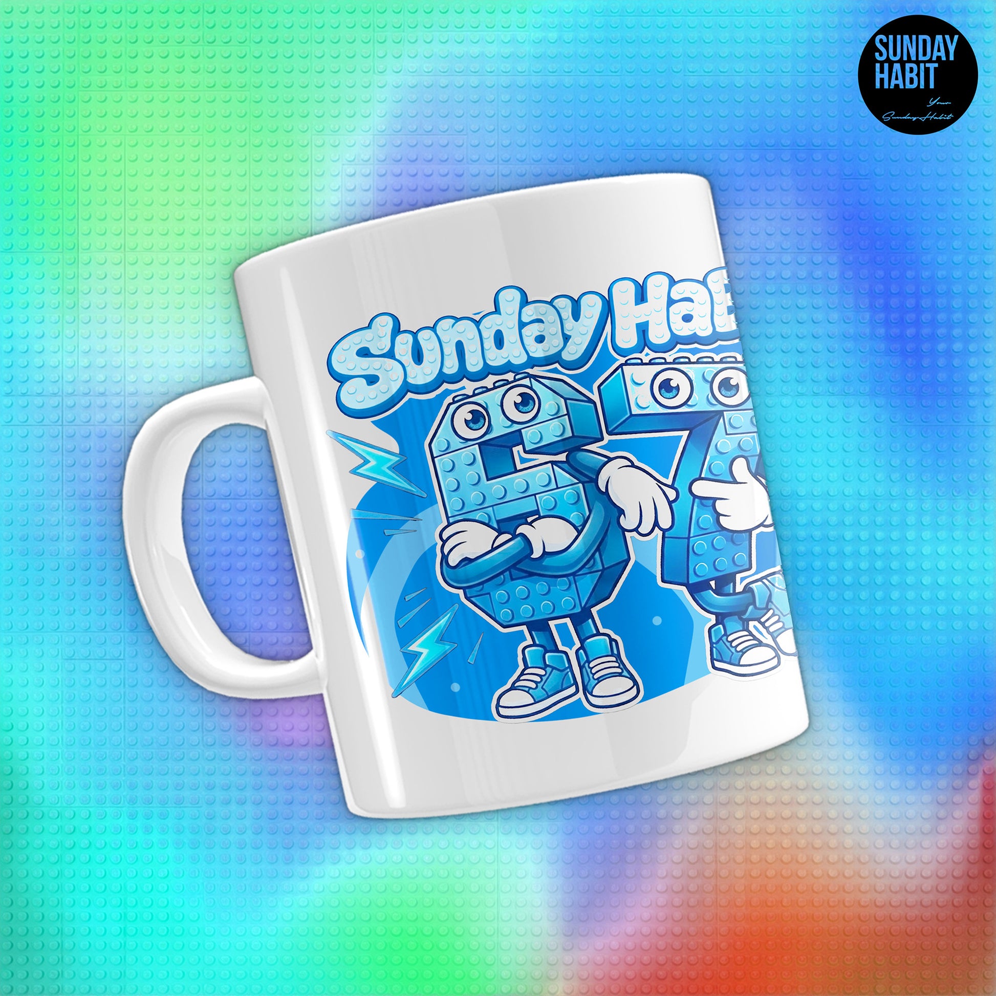 7в1 6-7 Комплект СИН ЦВЯТ - худи + чорапи + чаша + 3 тетрадки + светеща гривна + подаръчна кутия - Sunday Habit