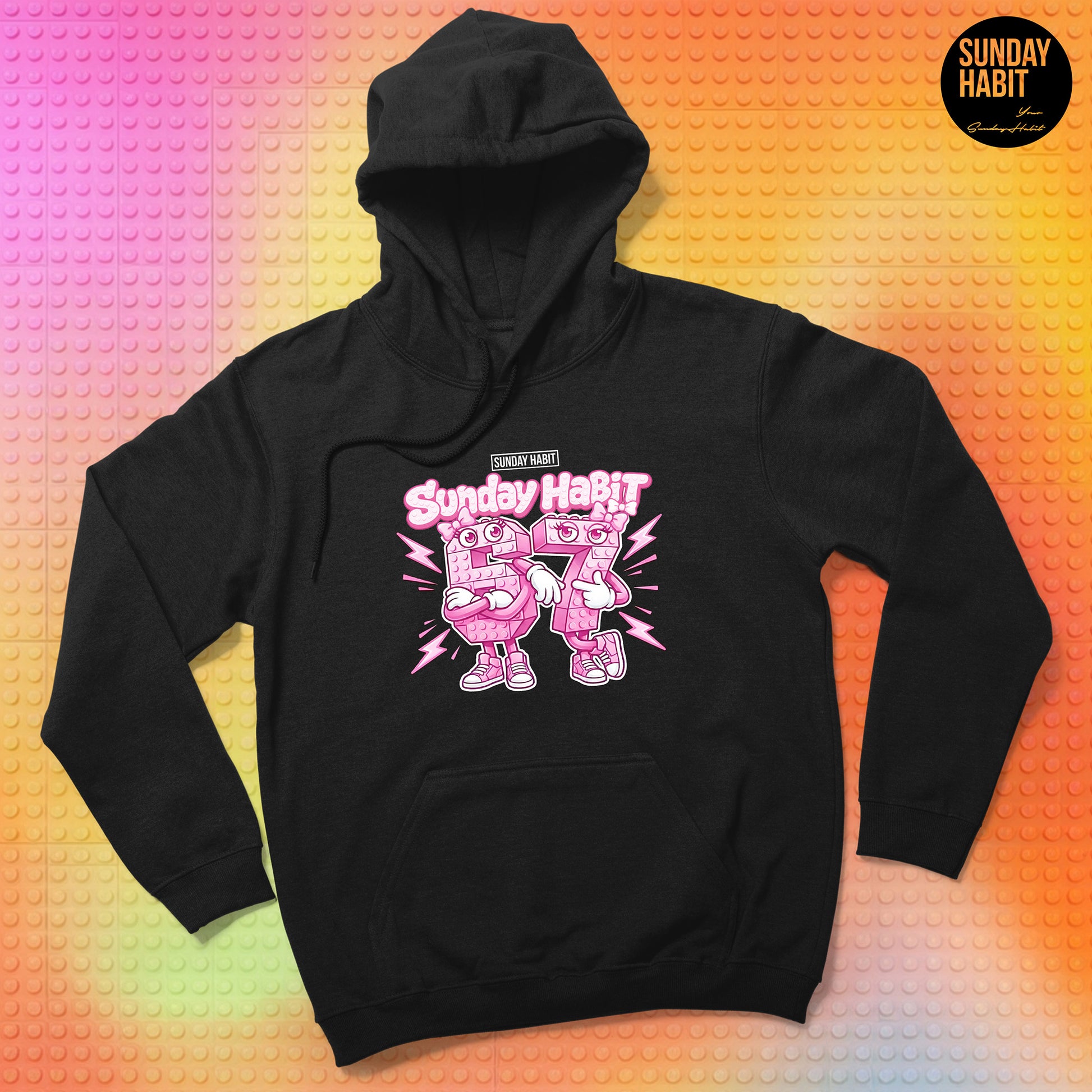 7в1 6-7 Комплект РОЗОВ ЦВЯТ - худи + чорапи + чаша + 3 тетрадки + светеща гривна + подаръчна кутия - Sunday Habit