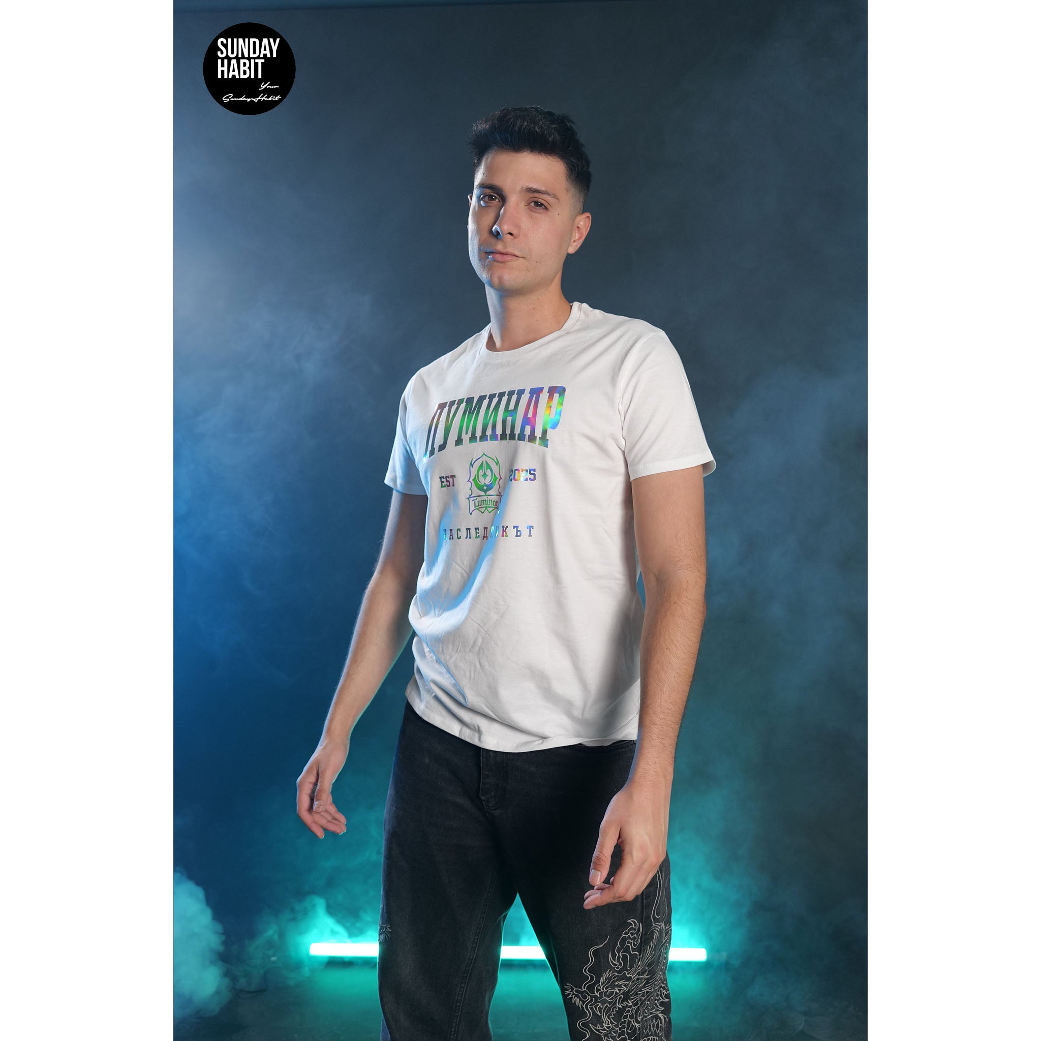 ЛУМИНАР - бяла тениска + ПОДАРЪК ПЛАКАТ