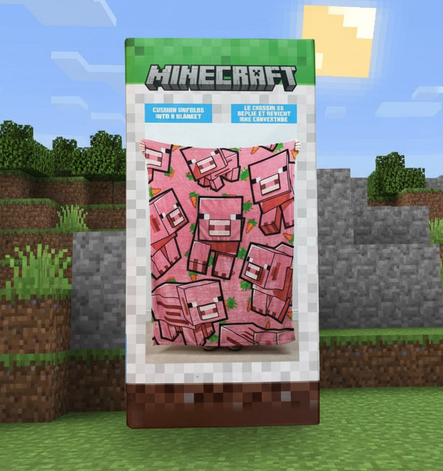 MINECRAFT сет одеяло сгънато във възглавница - Sunday Habit