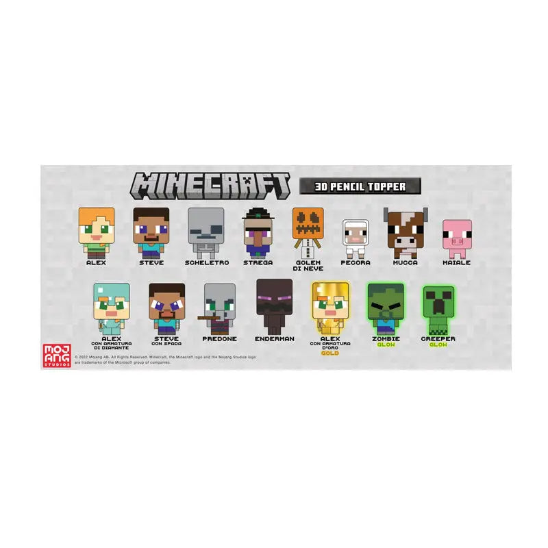 3D Топър за молив Minecraft