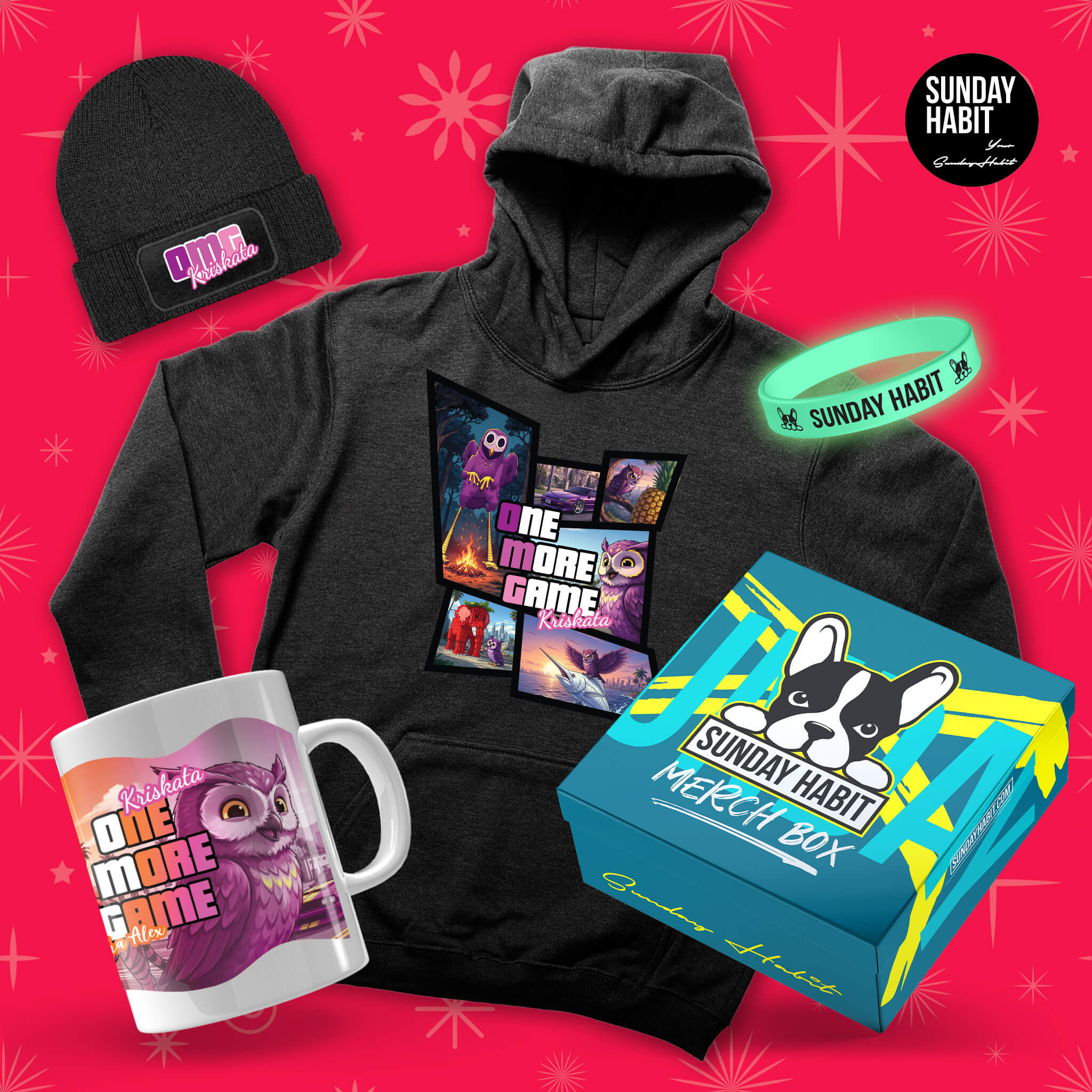 XMAS 25 - KRISKATA - худи + шапка + чаша + светеща гривна и подаръчна кутия /2/ - Sunday Habit