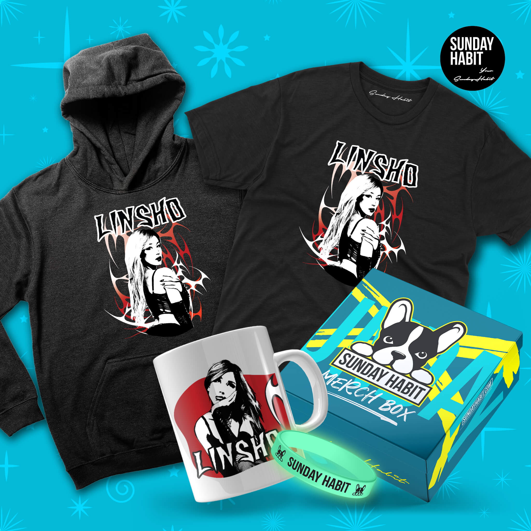 XMAS 25 ULTIMATE - LINSHO - худи + тениска + чаша + светеща гривна и подаръчна кутия - Sunday Habit