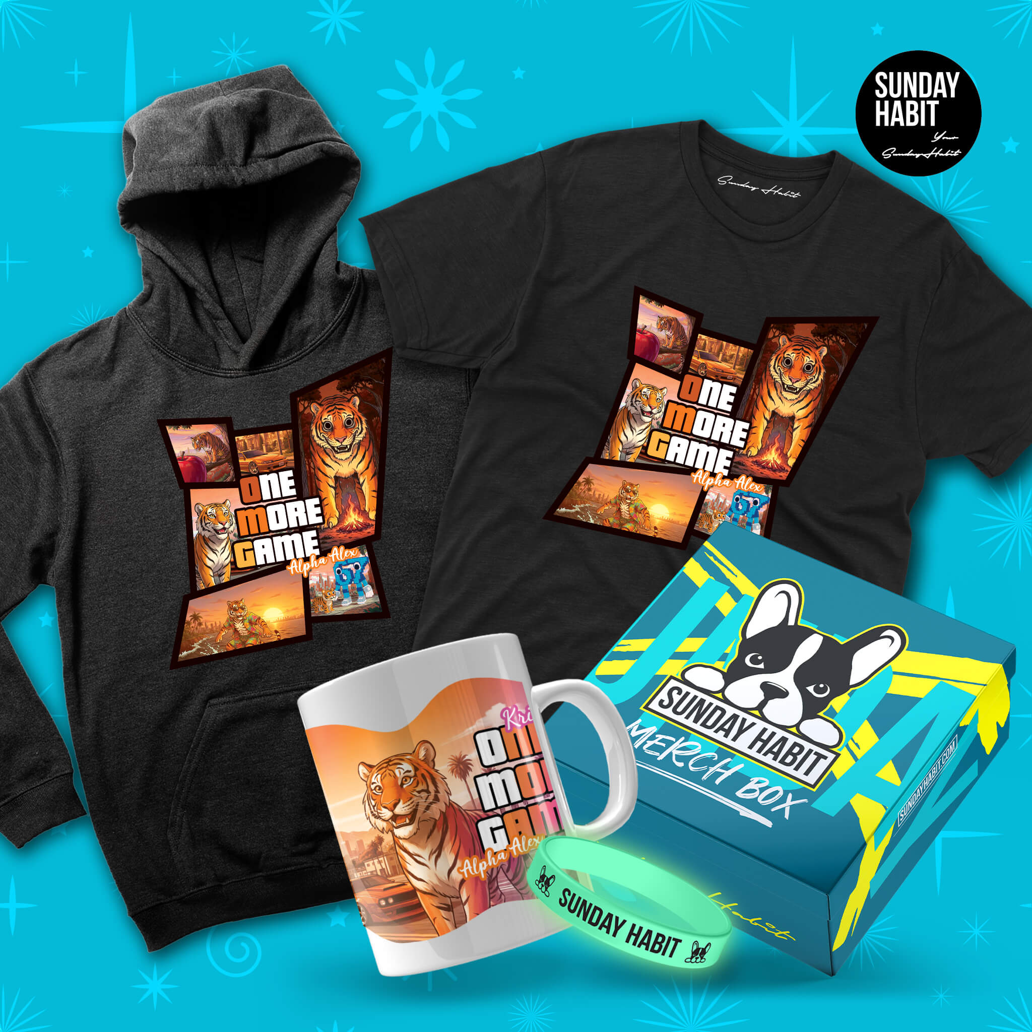 XMAS 25 ULTIMATE - ALPHA ALEX - худи + тениска + чаша + светеща гривна и подаръчна кутия - Sunday Habit