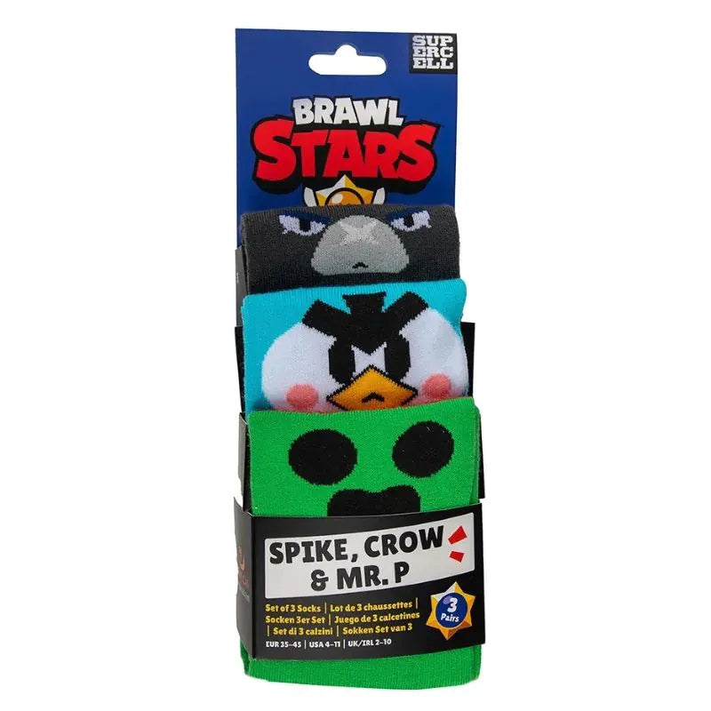Чорапи Brawl Stars Crow & Mr.P, 3 чифта