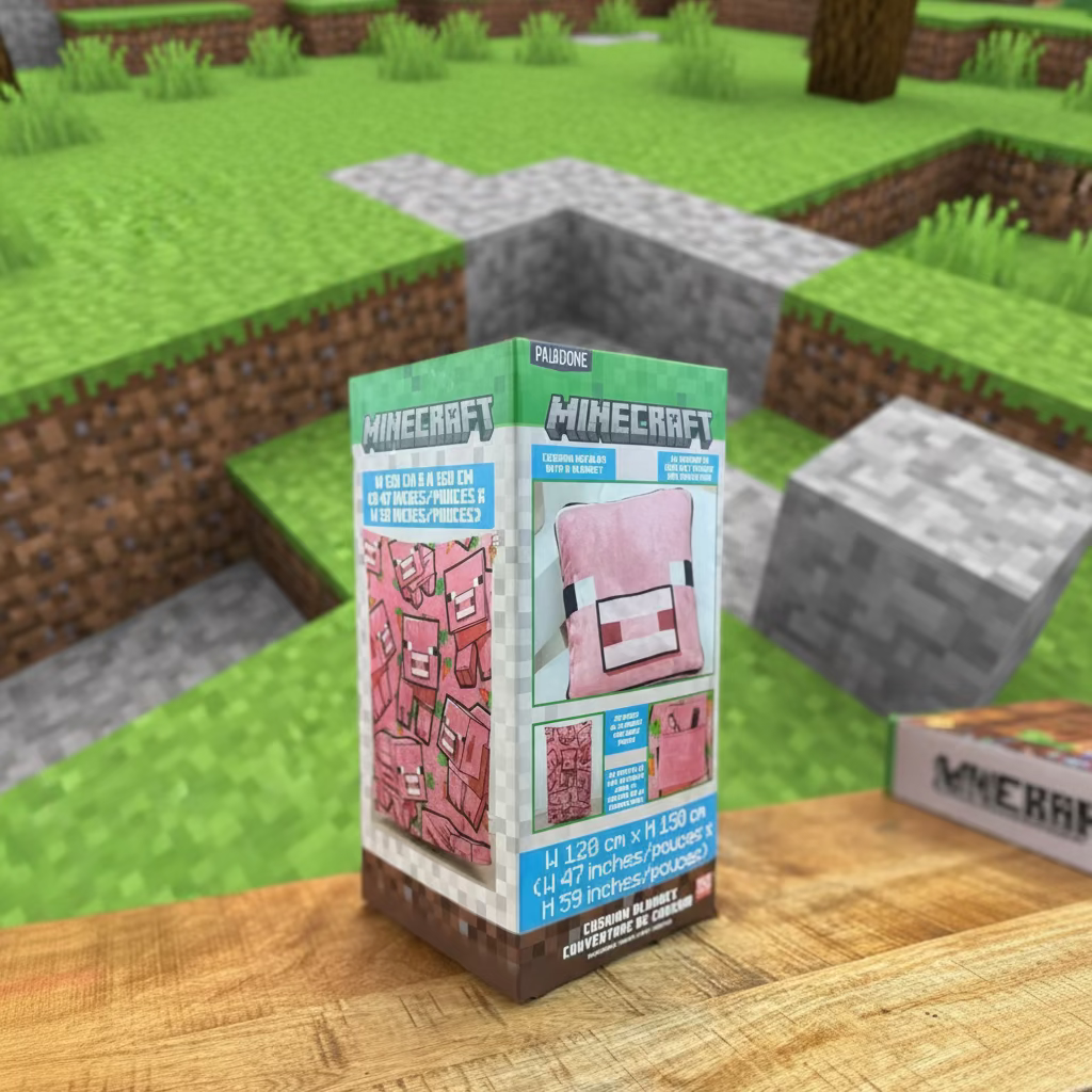 MINECRAFT сет одеяло сгънато във възглавница - Sunday Habit