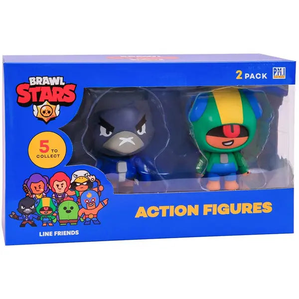 BRAWL STARS - LEON + CROW - екшън фигурки 2 pack - 11.5 см Brawl Stars