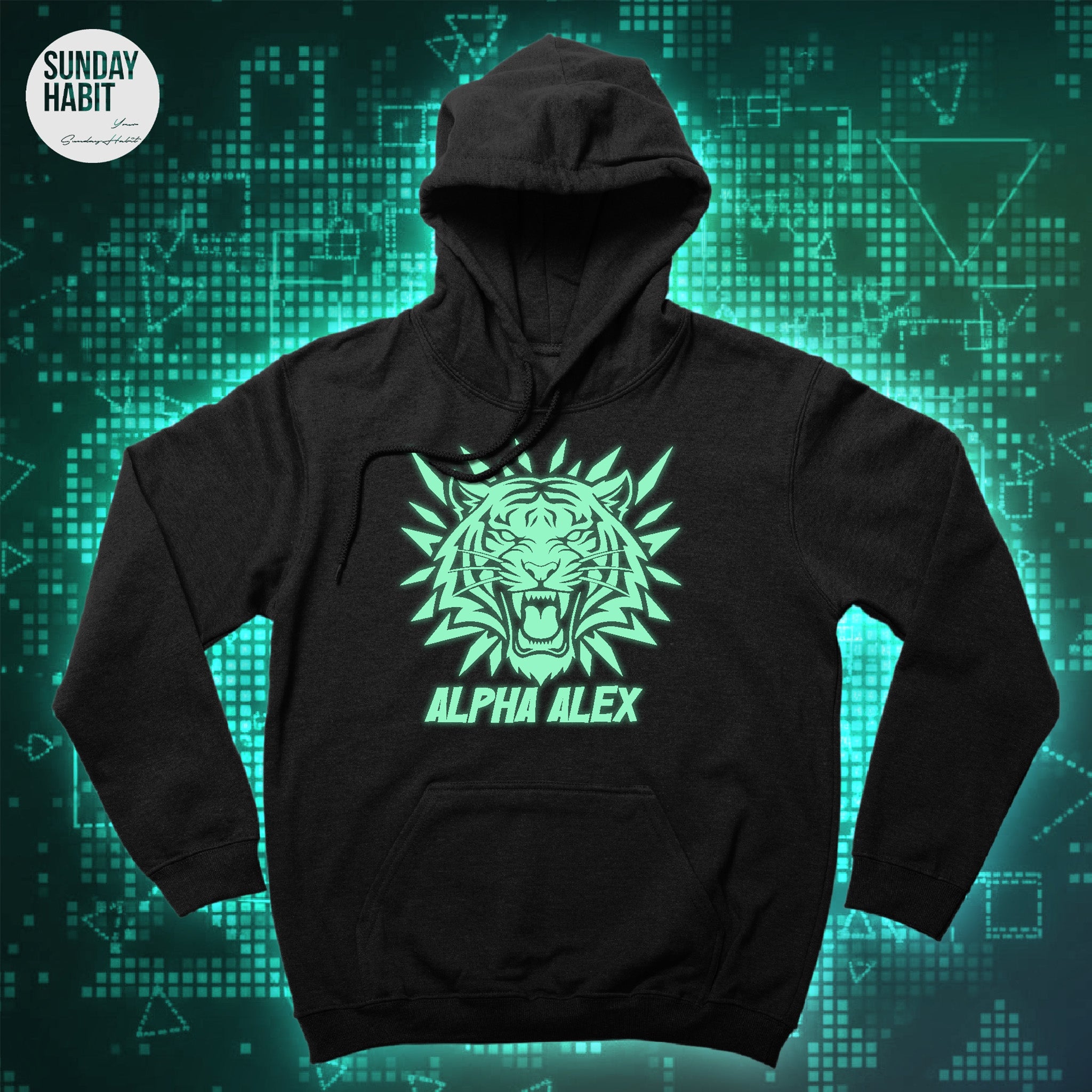 СВЕТЕЩА СЕДМИЦА - ALPHAALEX - черно худи - Sunday Habit