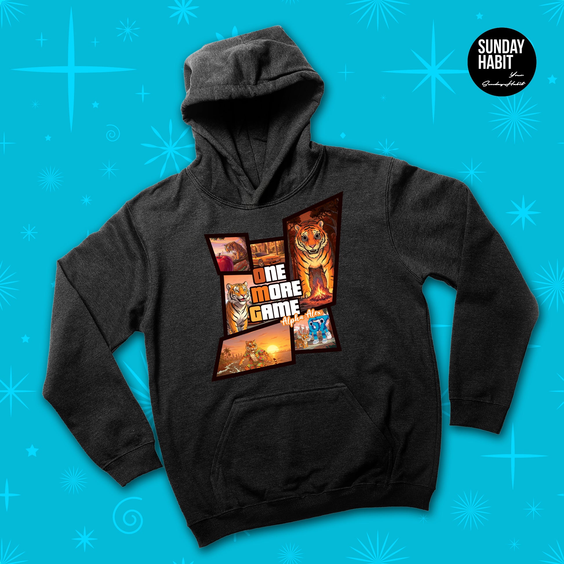 XMAS 25 - ALPHA ALEX - черно худи - Sunday Habit