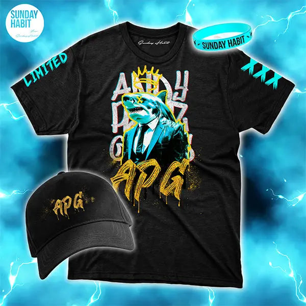STREET LIMITED COLLECTION - APG - лимитирана тениска + шапка + светеща гривна AndyPlayzGamez