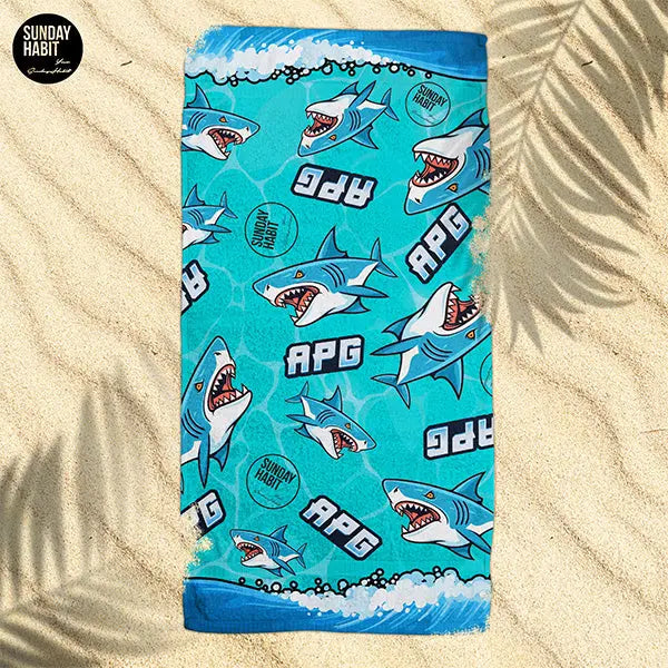 APG (sharks) - плажна кърпа AndyPlayzGamez