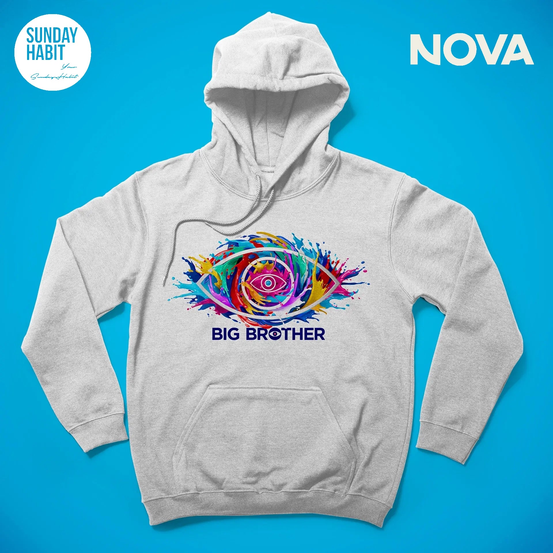 BIG BROTHER - бяло худи - Sunday Habit