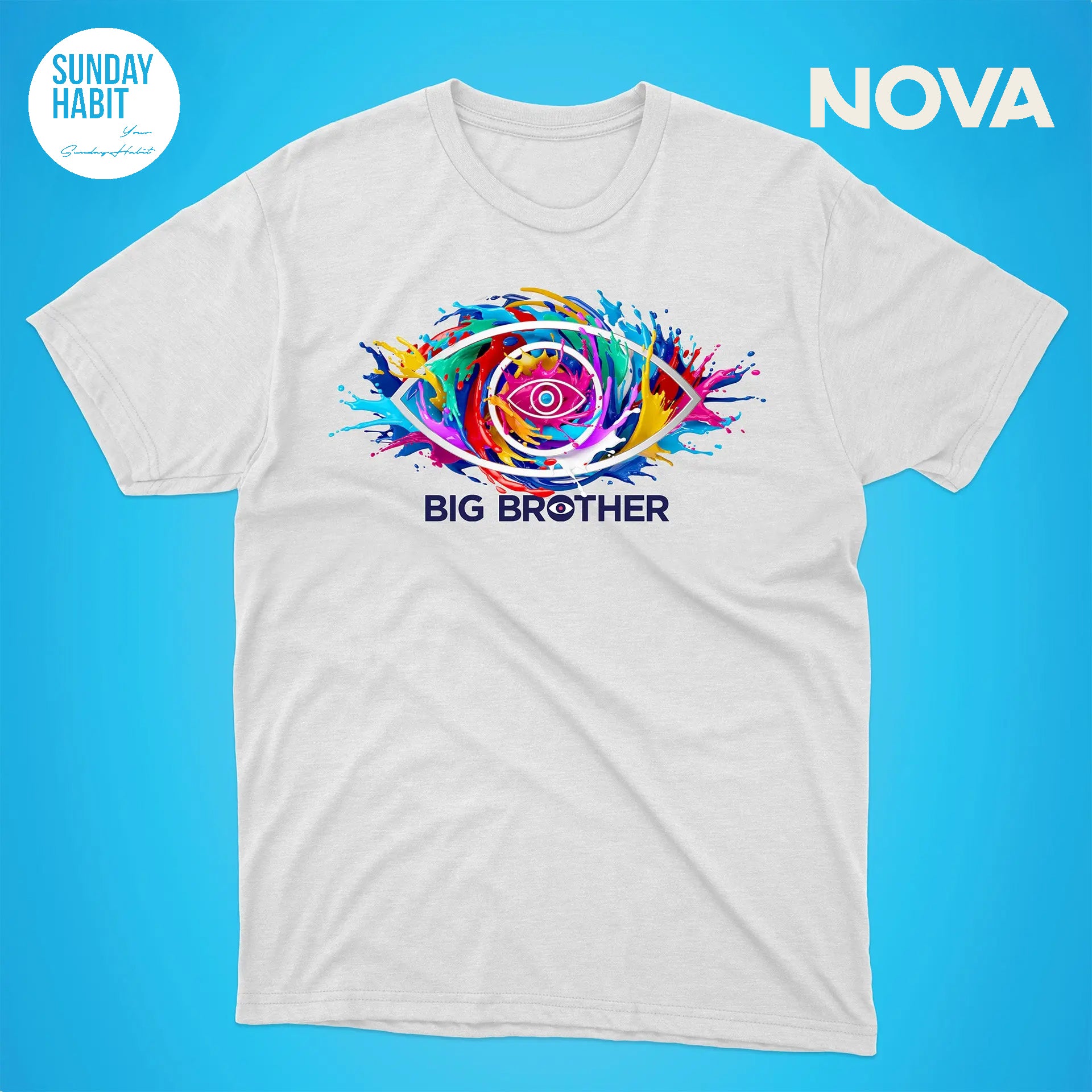 BIG BROTHER - бяла тениска - Sunday Habit
