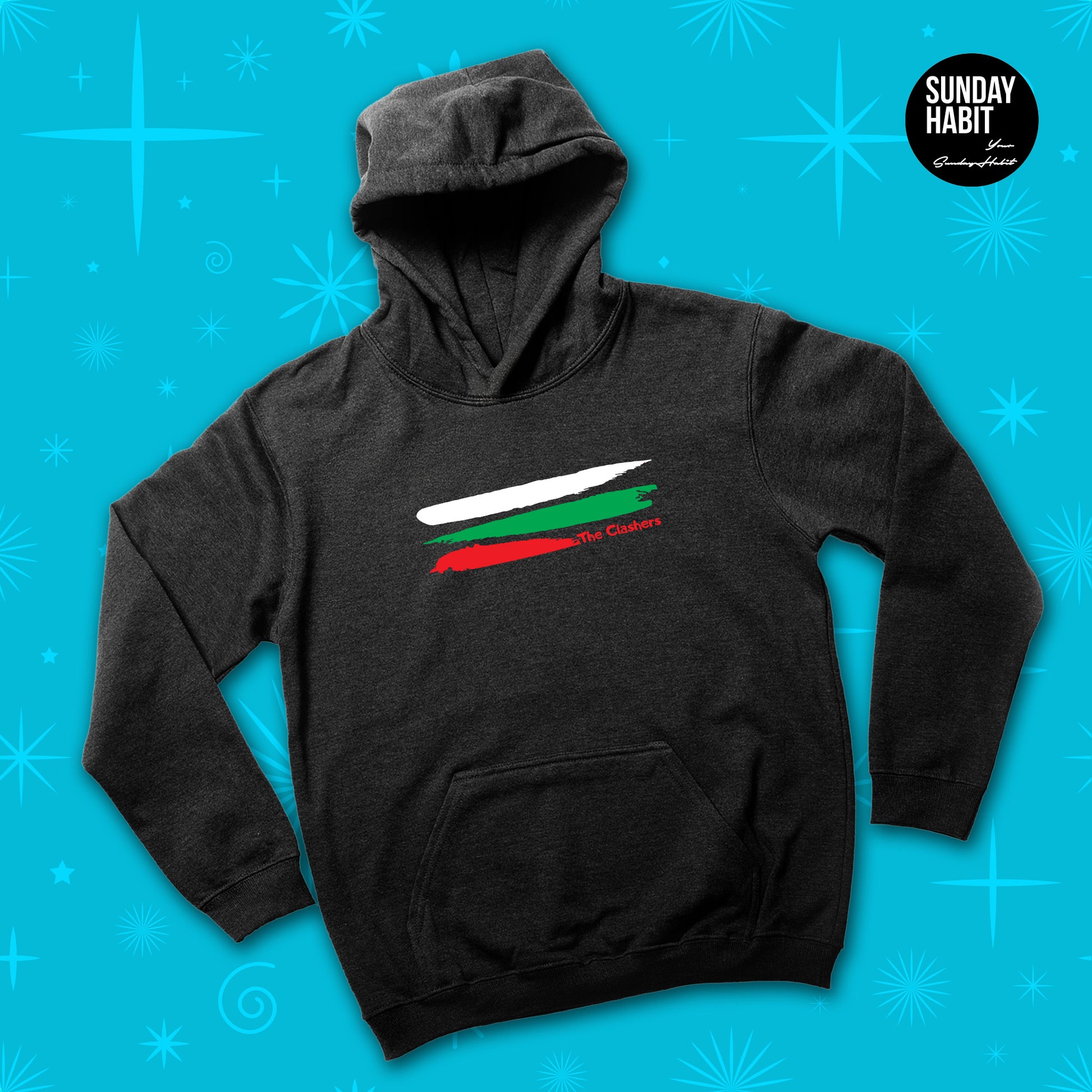 XMAS 25 - THE CLASHERS - черно худи - Sunday Habit