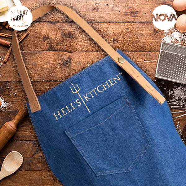 Hell's Kitchen Бродерия - Премиум престилка за готвене + специална тубус опаковка Hell's Kitchen
