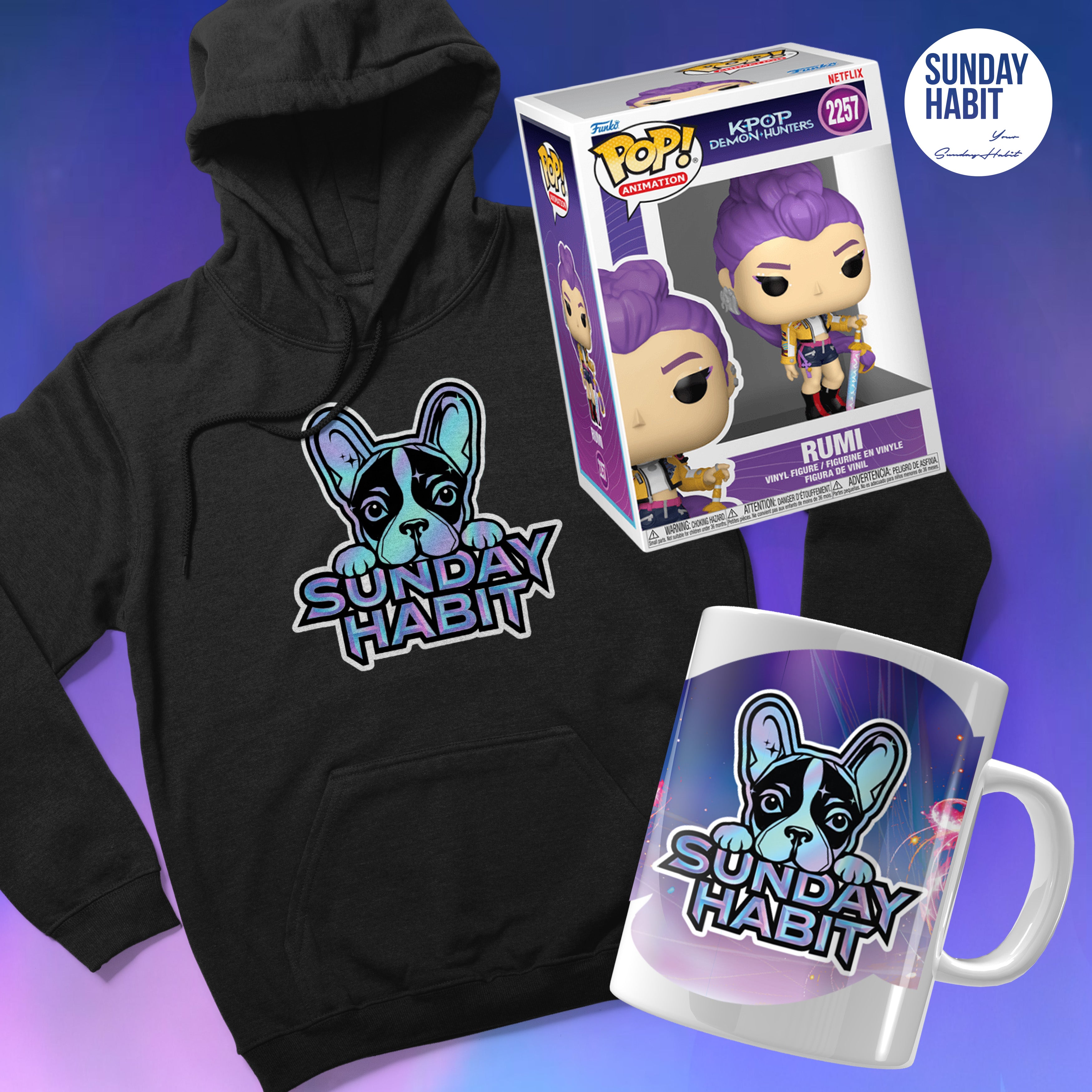 K-POP DEMON HUNTERS КОМПЛЕКТ /2/ - RUMI Funko Pop + худи + чаша