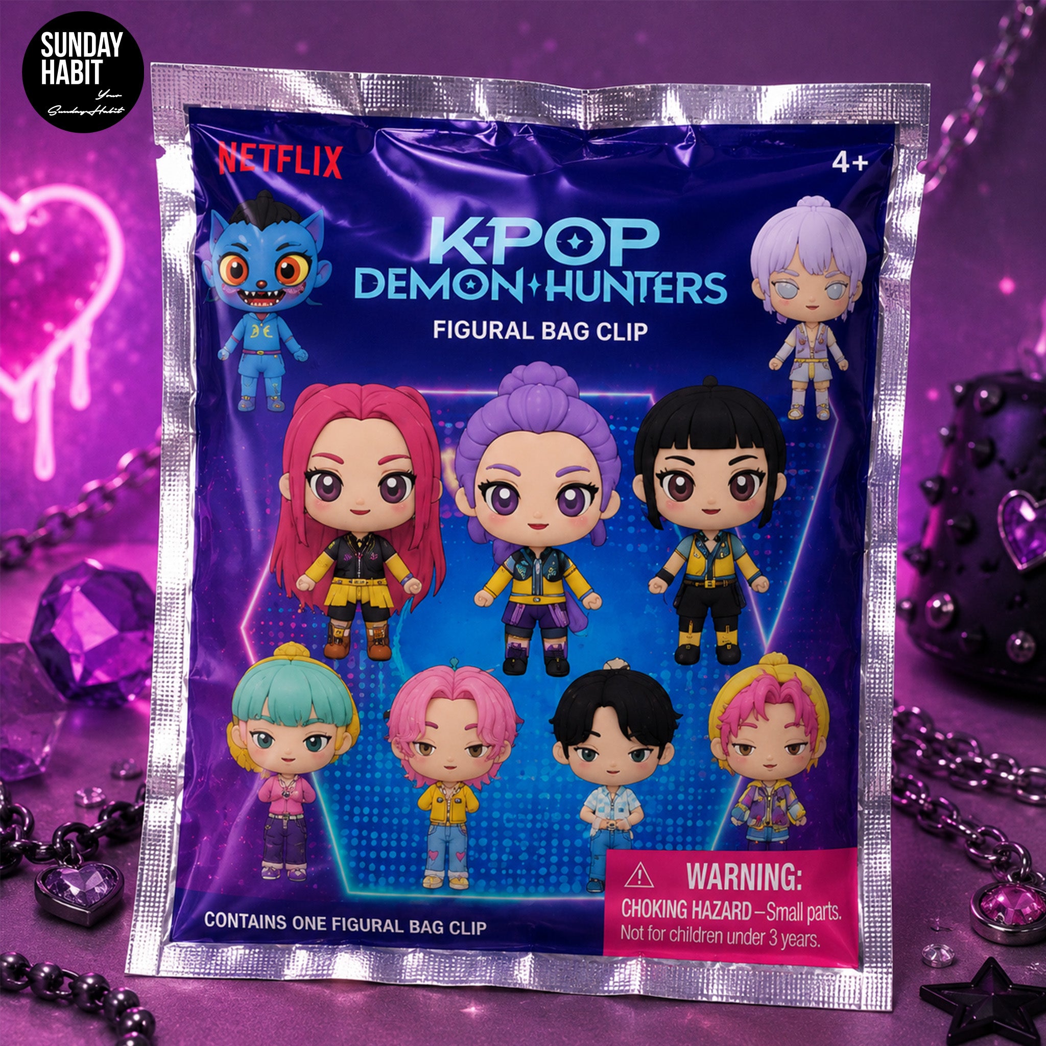 K-POP DEMON HUNTERS - figural bag clip - Sunday Habit