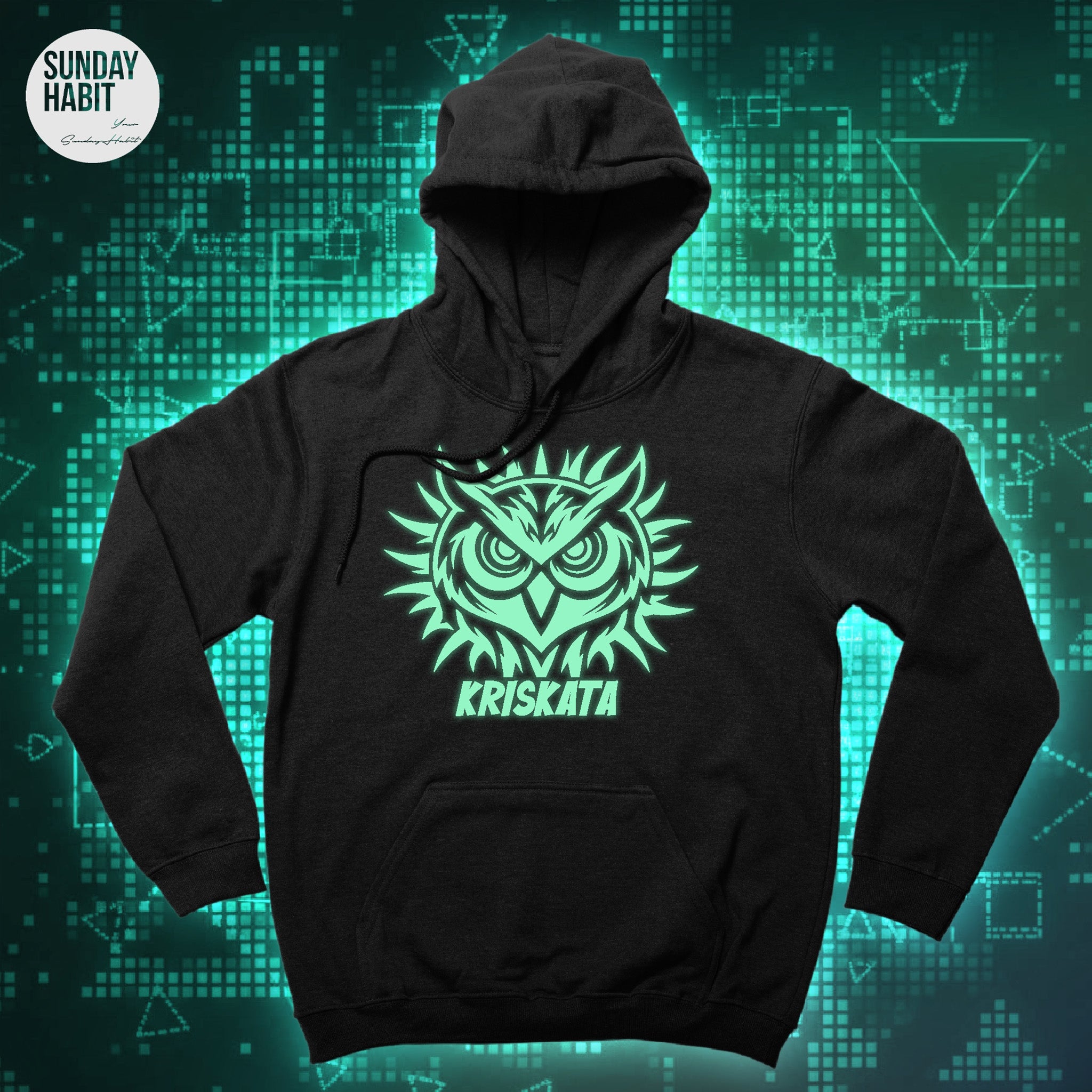 СВЕТЕЩА СЕДМИЦА - KRISKATA - черно худи - Sunday Habit