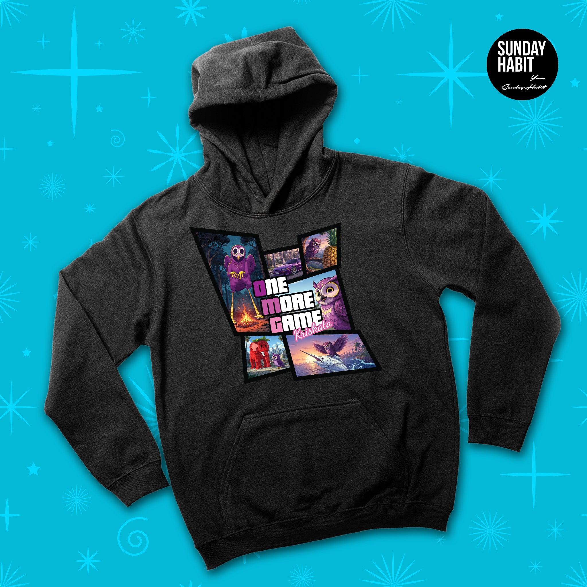 XMAS 25 - KRISKATA - черно худи - Sunday Habit