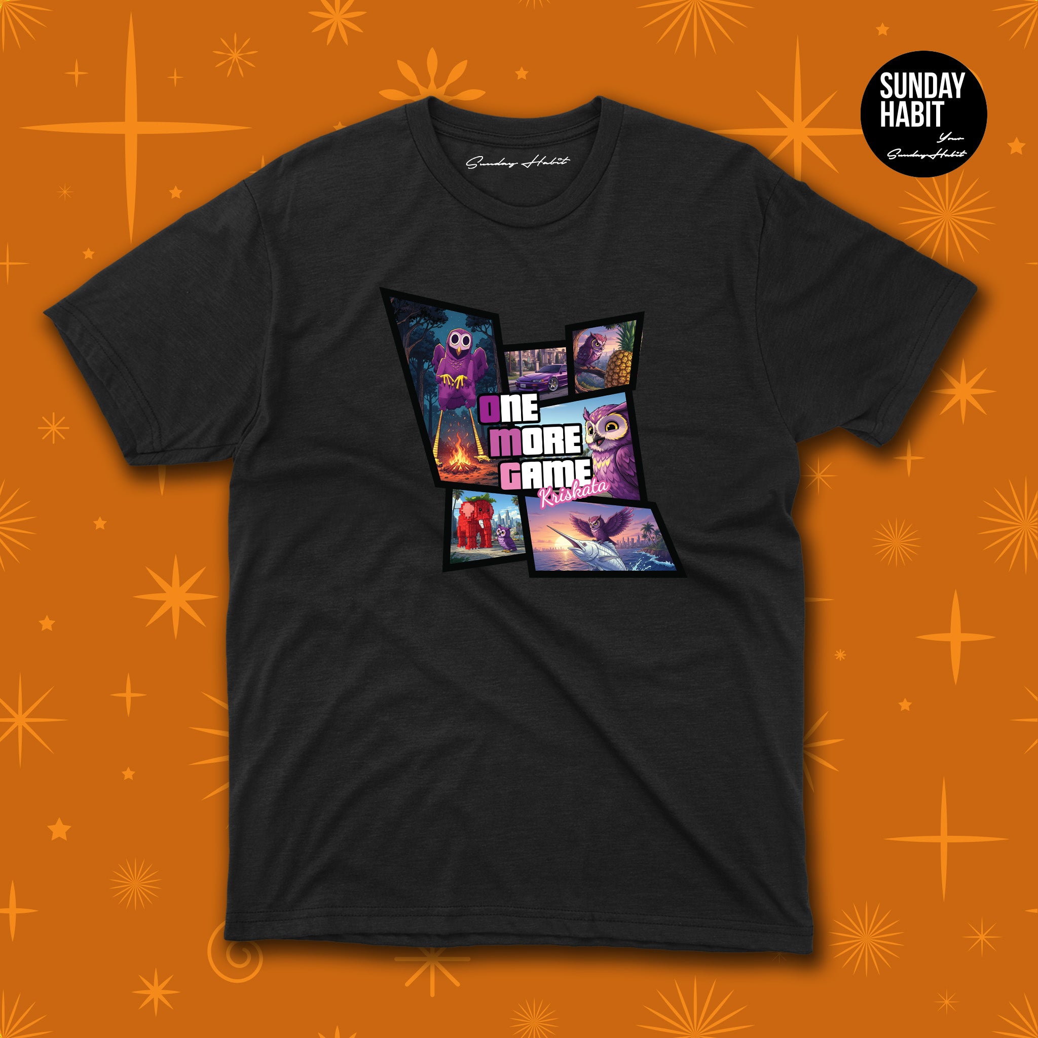 XMAS 25 - KRISKATA - черна тениска - Sunday Habit