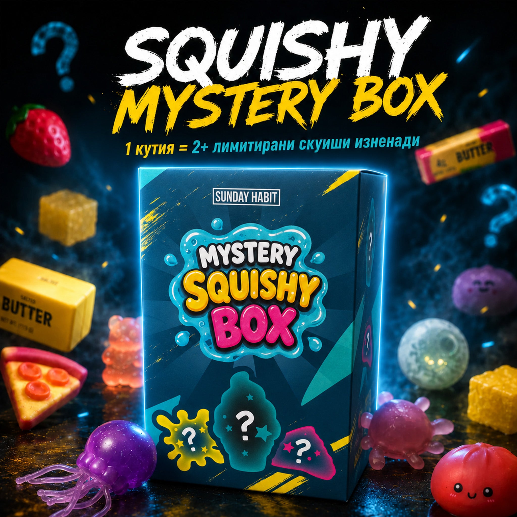SQUISHY MYSTERY BOX - 2 гарантирани мистериозни скуишита