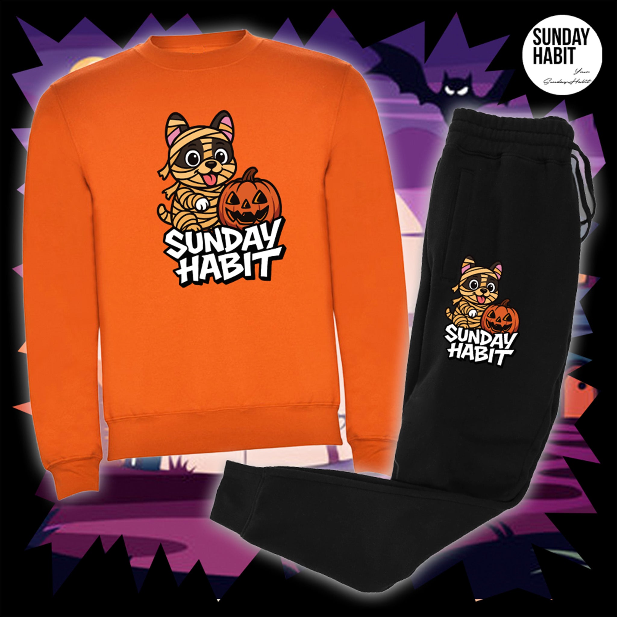 HALLOWEEN КОМПЛЕКТ - оранжева блуза + долнище