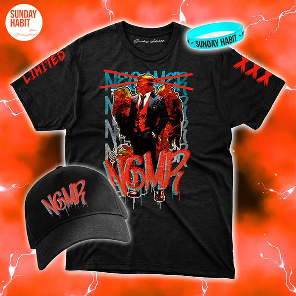 STREET LIMITED COLLECTION - N.G.M.R. - лимитирана тениска + шапка + светеща гривна NGMR