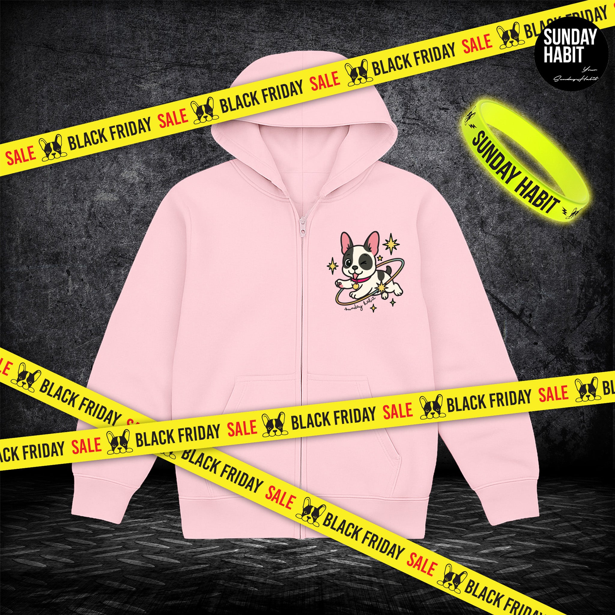 🌸 BLACK FRIDAY - олекотено розово худи + светеща гривна